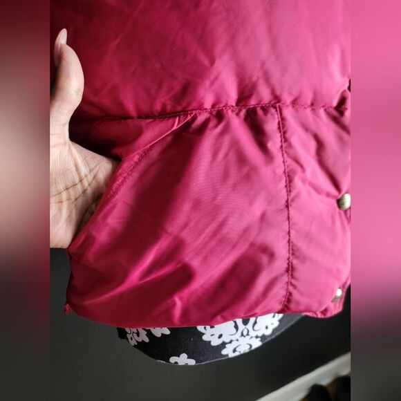 Vintage LL Bean Puffer Vest 90s Pink Wide Channel Snap Closure No Size - Picture 14 of 16